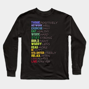 Stay Positive//Think Positively Long Sleeve T-Shirt